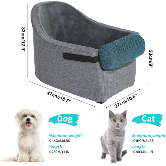 Hifuar Dog Hifuar Pet Car Booster Seatsmall Dogs Armrest Booster
